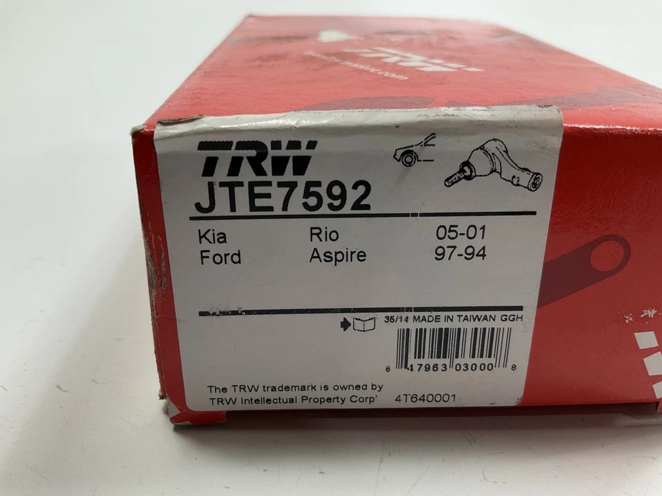 Extremo de barra de amarre de dirección exterior delantera TRW JTE7592 para Ford Aspire 1994-1997 Foto 3 de 3