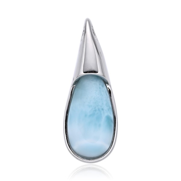 Cavill Larimar AnhäNger Tropfen 4,72Ct 925 Sterlingsilber Blau Echtschmuck-image