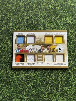 Messi, Ronaldo, Zidane, Beckham, Pele, R9, Beckenbauer & Zlatan Leaf Patch /25