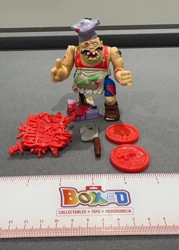 Vintage TMNT Teenage Mutant Ninja Turtles PIZZA FACE Figure Complete 1990
