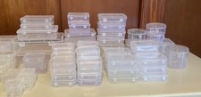 100 PLASTIC BOXES - Various Sizes for jewelry, Beads, etc. PERFECT 