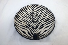 Vtg Raymor Bitossi Aldo Londi Ashtray Pottery 8 1/4 Inches Black White MCM Italy