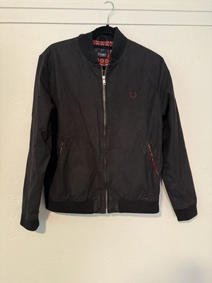 Fred Perry x Drake's London Archive Black Harrington Bomber Jacket