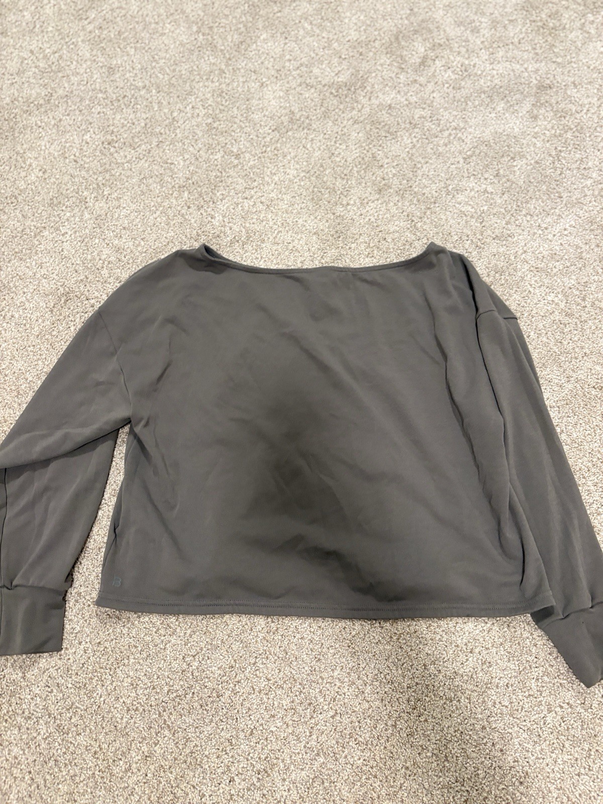 BYLT Women’s Medium Gray Basic Crew Long Sleeve T… - image 4