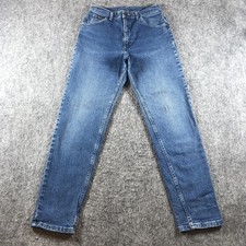 Vintage 90s Wrangler Jeans 10x32 USA Made High Rise Blue Denim