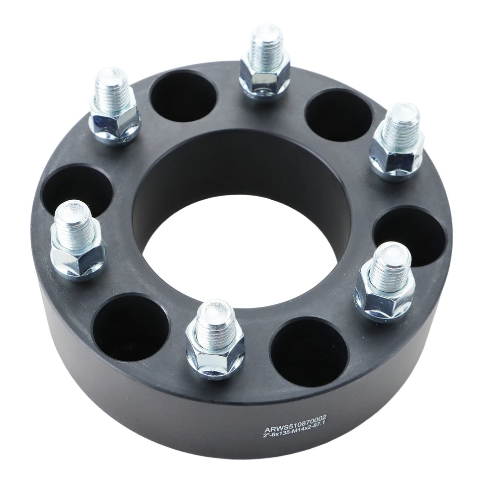 2" 5x135mm Wheel Spacers 14x2 For Ford F-150 Expedition Lincoln Navigator Foto 4 de 4