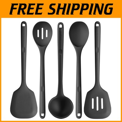 Ergonomic 5-Piece High Heat Resistant Silicone Utensils Set - Kitchen Essentials