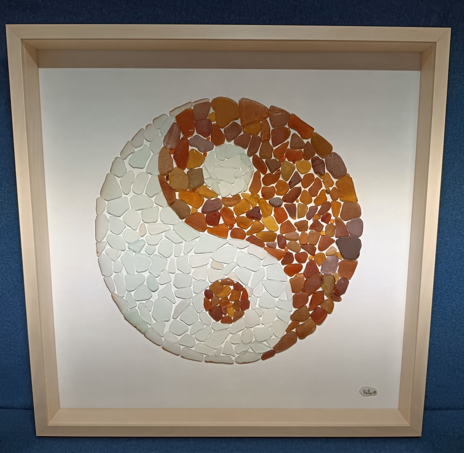 Cadre Yin et Yang verre poli pour ambiance zen dans votre chambre