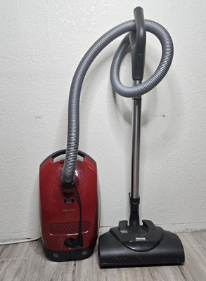 Miele Compact C1 HomeCare Canister Vacuum Powerline SBCNO- Tested Red WORKS!