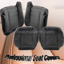 Driver & Passenger Bottom-Top Replacement Leather Seat Cover For 03-07 Hummer H2
