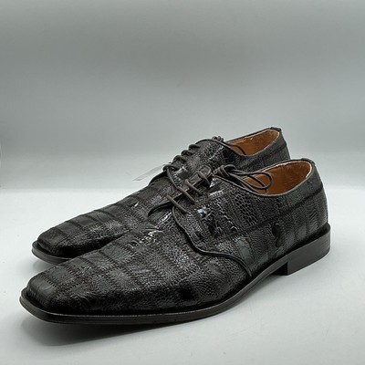 NEW David Eden Mens Genuine Ostrich Dress Shoes Brown Derby  display picture 2