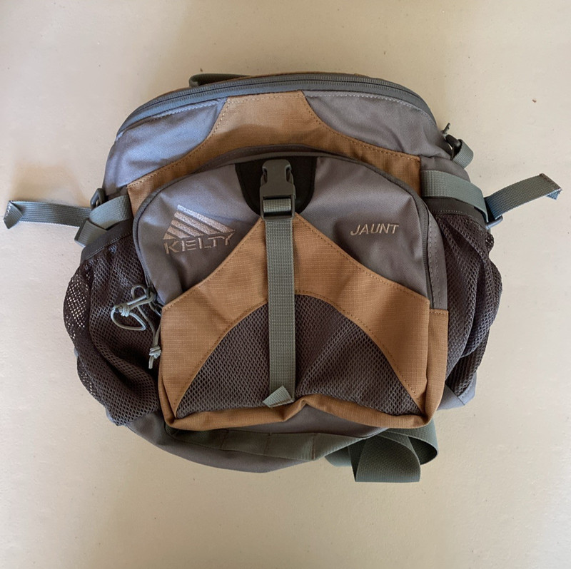 Kelty Jaunt - Waist Shoulder Day Pack Brown Gray Backpack Bag Hiking Travel
