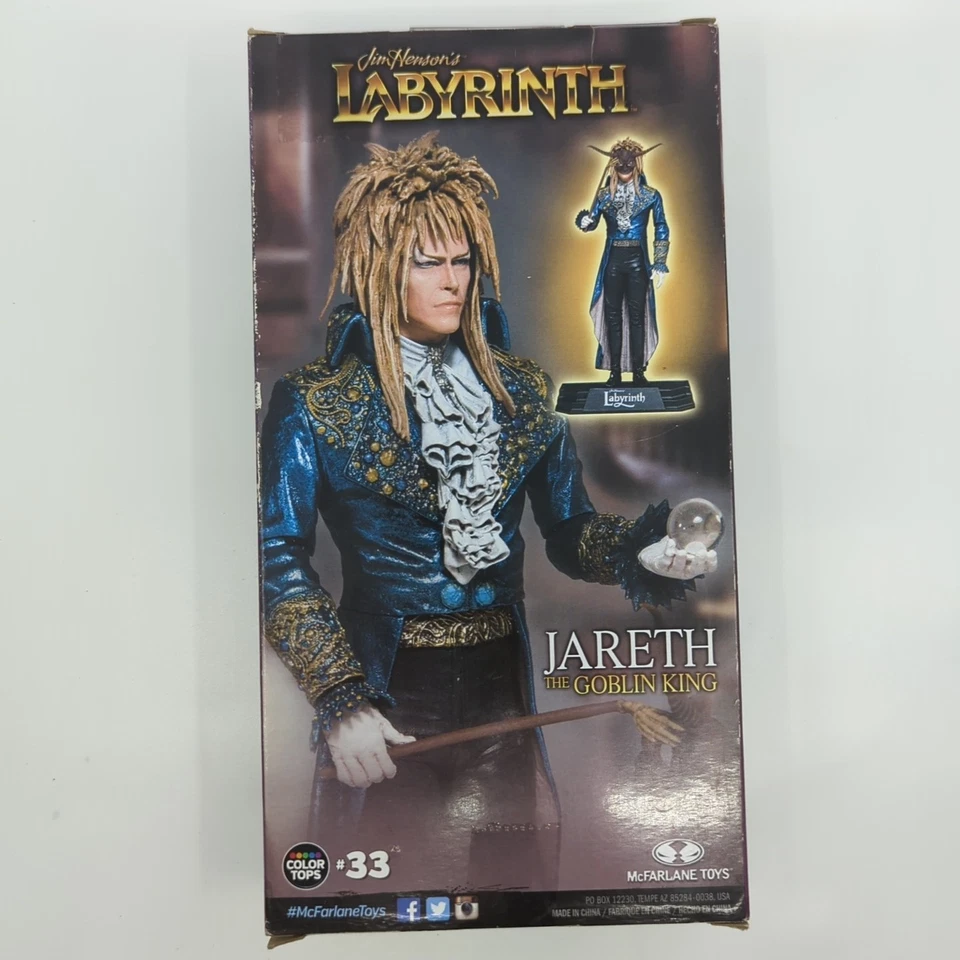 Boneco de ação Labyrinth Jareth Goblin King 7" McFarlane #33 2017 David Bowie NOVO - Imagem 2 de 4