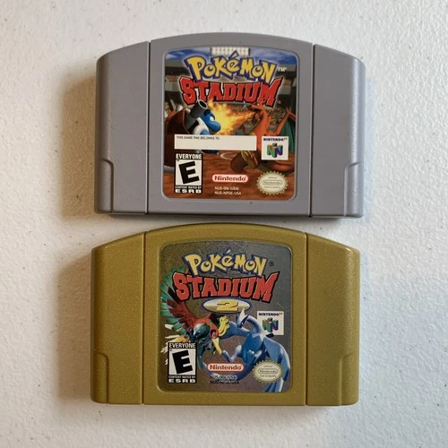 Lot Of 2 Pokemon Stadium 1 + 2 (Nintendo 64) N64 Cartridge Only Tested Working
