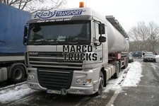 Truck photo DAF XF Tanker semitrailer Germany white Richi TRANSPORT TRUCK #b5pb
