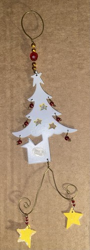 3 Tier Metal Christmas Tree Ornament Hanging Gifts 8” - Picture 4 of 9