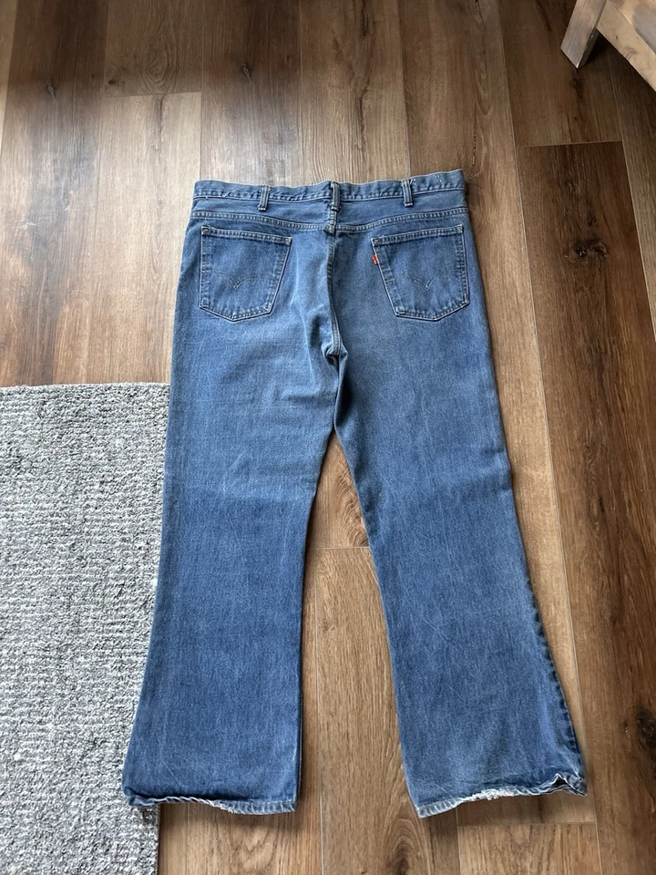 Vtg Levi’s 684 Bell Bottom Jeans 70s Orange Tab Talon Zipper Hippie No Tag - Image 3 of 4