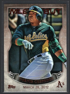 Yoenis Cespedes 2016 Topps #MLBD-7 Bronze MLB Debut insert - Oakland Athletics