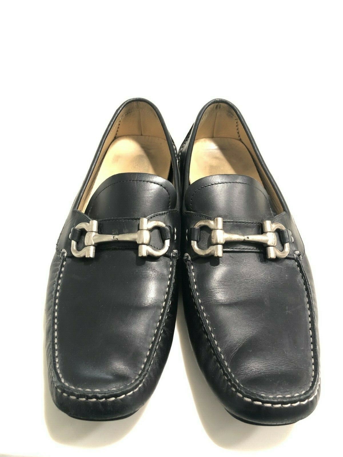Salvatore Ferragamo Fiordi Loafer shoes Black Leather Size 10 GREAT CONDITION Salvatore Ferragamo Fiordi Loafer shoes Black Leather Size 10 GREAT CONDITION