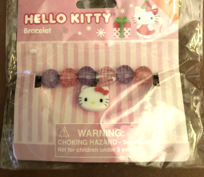 1976 Vintage/Antique Sanrio Hello Kitty Plastic Beaded Charm