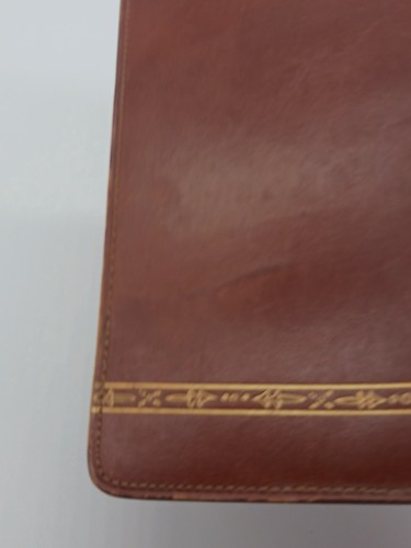 Vintage Detroit Times Faux Leather Wallet Pocket Holder Brown Retro MCM - Picture 4 of 13