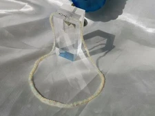 Delicate White Opal Smooth Rondelle Gemstone Beaded 3-4MM Unisex Necklaces 24''