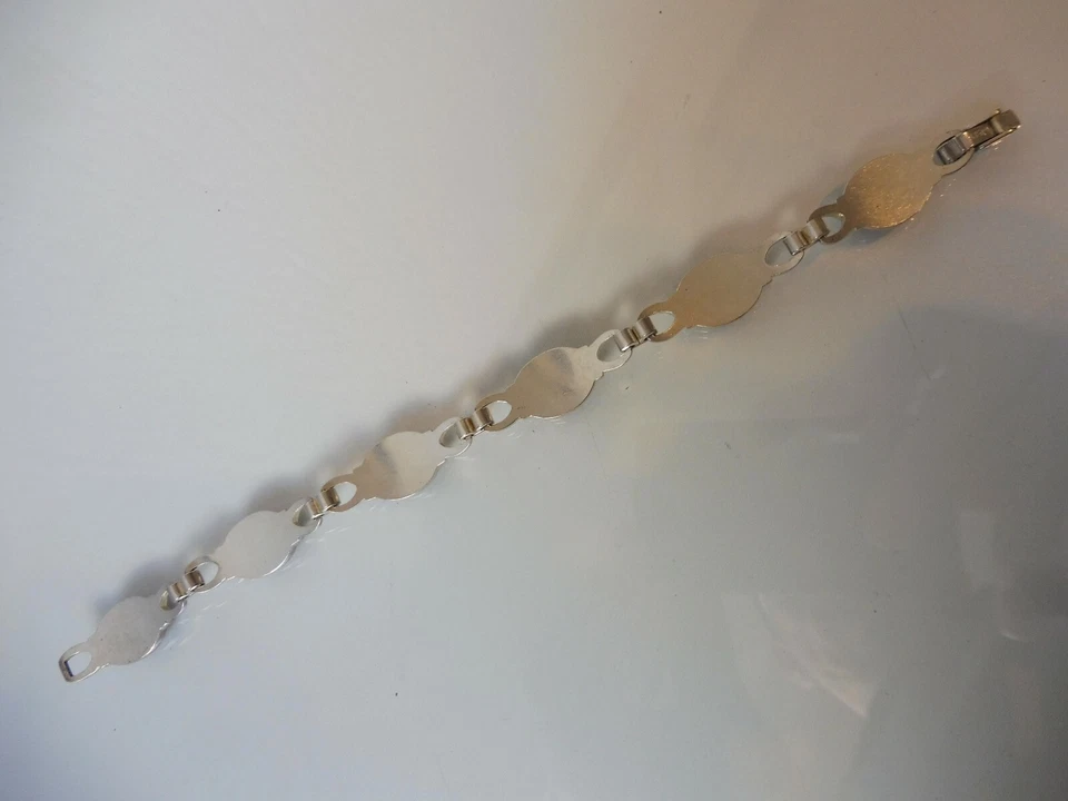 Bello, Vecchio Braccialetto, 835 Argento con Onice - Immagine 4 di 4