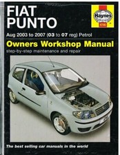 MANUALE OFFICINA FIAT PUNTO 1.2 LITRI 3 E 5 PORTE BENZINA 2003-07 *NUOVO HARDBACK*