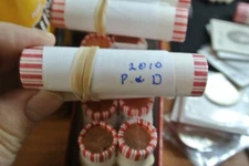 2010-P&D Lincoln Shield Cent Penny 2-50 Coin rolls Uncirculated