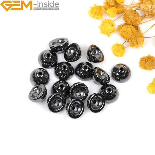 Cuentas de hematita negras naturales fabricación de joyas poder energía chakra 15" moneda cruz - Imagen 18 de 360