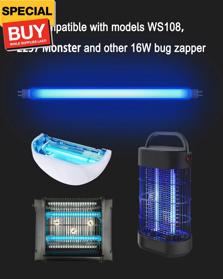 4 Pack T5 8W Replacement Bulb Compatible with Bell and Howell 2257 Monster Bug Z - Image 3 of 4