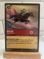 Disney Lorcana Mulan Imperial Soldier Super Rare 118/204 Foil