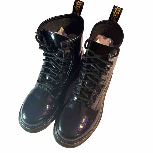 Dr Martens Grunge Y2K Patent Leather Combat Boots US Womens 8 UK 6 EUC