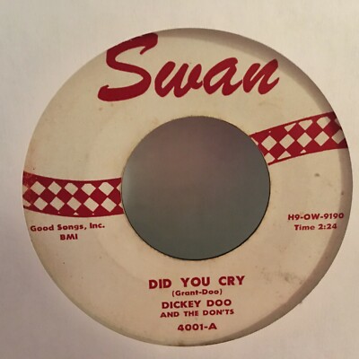 DICKEY DOO & THE DON,TS    45  SINGLE, CLICK CLACK / DID YOU CRY
