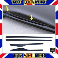 Chrome Side Door Streamer (DARK) 4dr S.STEEL For Renault CLIO 4 IV 2012 to 2019