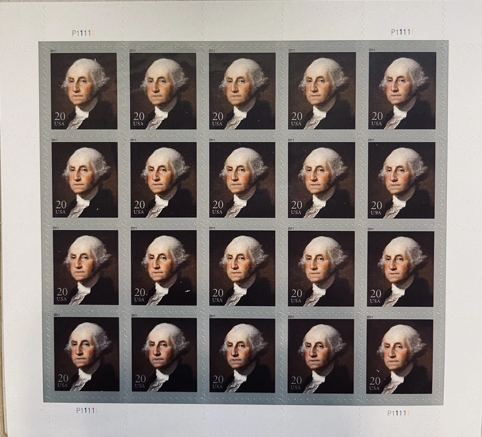 2011 GEORGE WASHINGTON STAMP SHEET-SCOTT #4504 PANE OF 20 POSTAGE STAMPS 20C MNH - Image 4 of 4