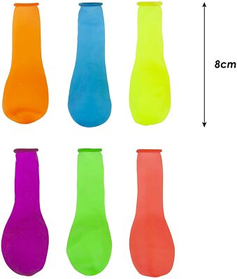 NEON WASSERBOMBEN LUFTBALLONS 20ER, 60ER ODER 100ER PACK & FÜLLER GARTENPARTY SPLASH 