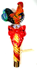 Mackenzie Childs Rooster Courtly Check Christmas Tree Topper Has Been REPAIRED