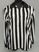 Referee Costume Unisex Adult Standard Dress Up Shirt Long Sleeve With Pocket