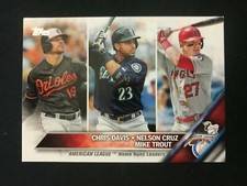 2016 Topps #26 Chris Davis Nelson Cruz Mike Trout League Leaders MVP ROY