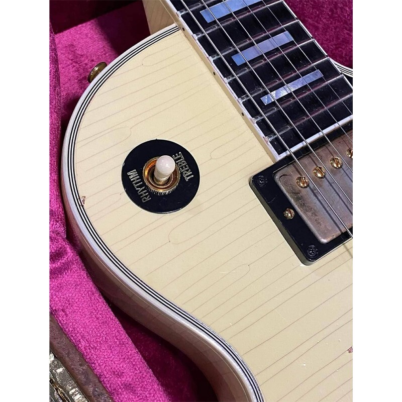 Chitarra Elettrica Custom Shop Stile Randy Rhoads '74 Les Paul &ndash; Finitura Invecchiata Gialla
