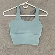 Born Primative Sports Bra Womens XS Crossfire Crossback Workout Gym Lifting Blue