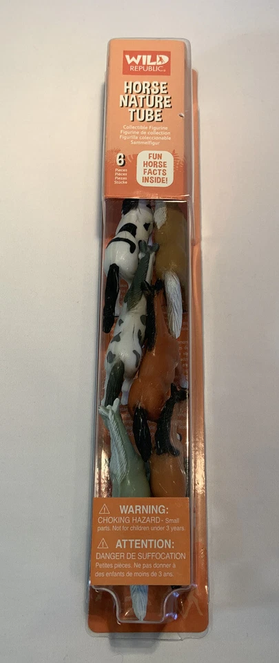 TUBO NATURAL CABALLO REPÚBLICA SALVAJE 6 piezas surtido PVC plástico caballo nuevo sellado Foto 2 de 4