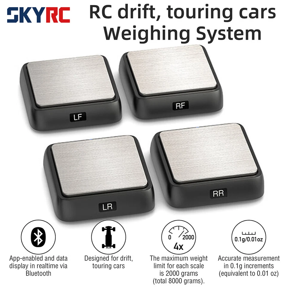 SKYRC Bluetooth Corner Weight System SK-500036 for 1/8 1/10 1/12 RC Car - Image 2 of 4