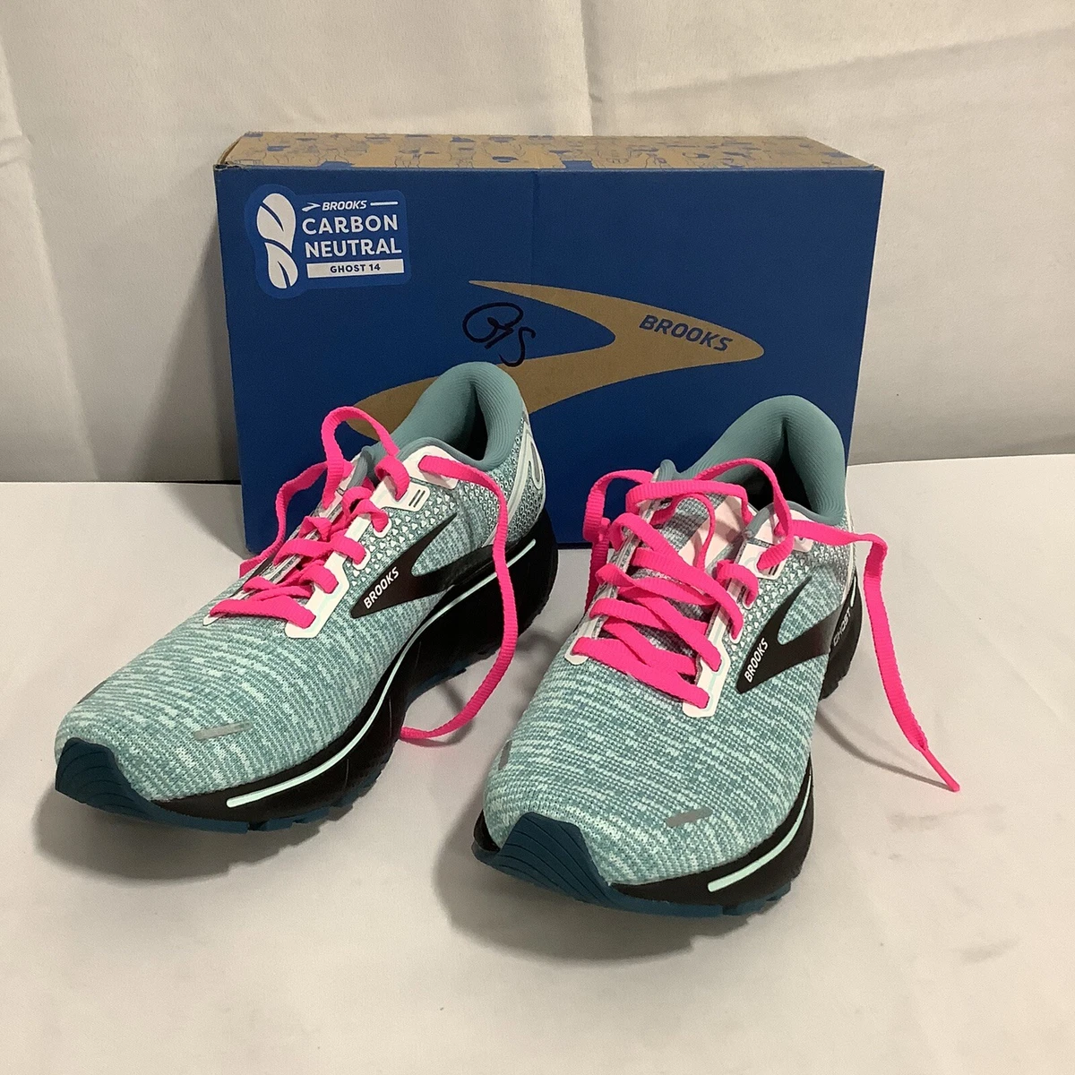 Brooks Ghost 14 Women's Blue Lace Up Athletic Running Shoes Size US 8 | eBay