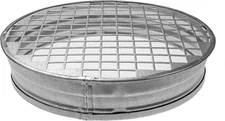 6" Inch (Net 3/8" X 3/8" Inch) Duct End Cap with Steel Mesh - round Galvanized S
