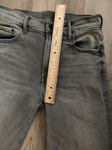 MOTHER The Insider Crop Step Fray Up in Smoke Gray Jeans/Womens Size 27/$248 NEW - Picture 4 of 11