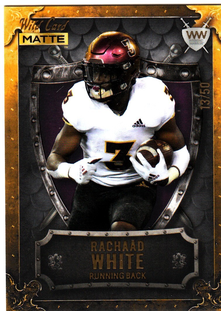 2022 Wild Card Matte Rachaad White #WW-42 Weekend Warrior Buccaneers #13/50 MADE