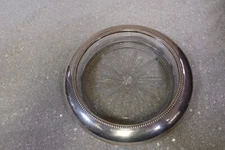 Sterling Glass Coaster Ash Tray 1941-1966 FRANK M WHITING & CO STERLING 06