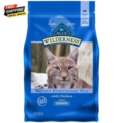 Blue Buffalo Wilderness High Protein Indoor Chicken Dry Cat Food, 4 lb. Bag 🐱🐱